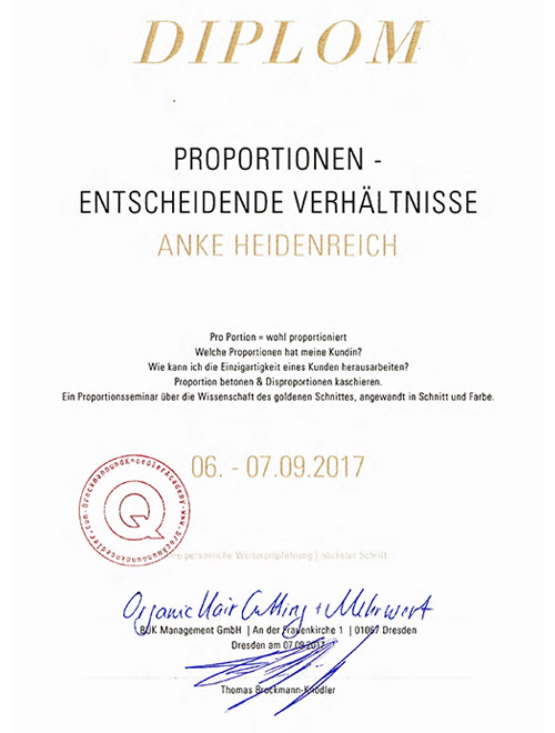 Diplom Proportionen - entscheidene Verhältnisse von Anke Heidenreich